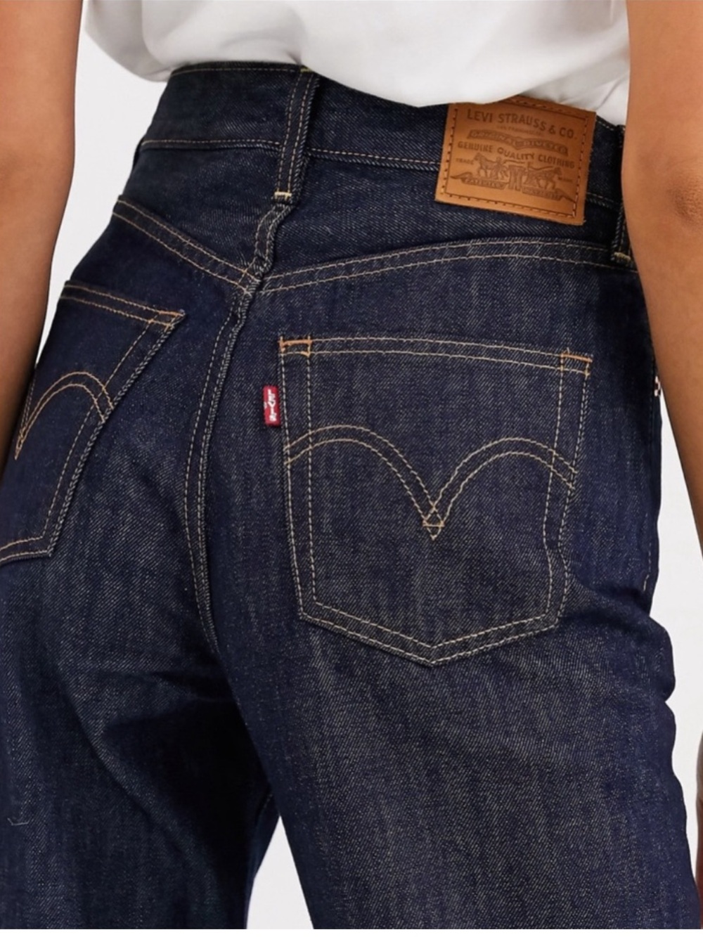 Levi’s Jeans Ribcage High-Rise Wide Leg Dark Indigo Casual Festival Western 29 - Picture 3 of 14